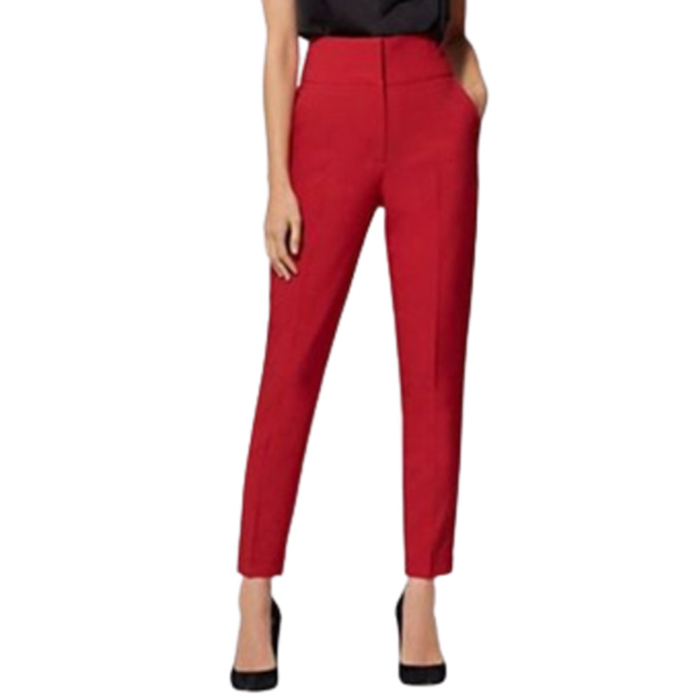 New York & Company 7th Avenue High Waist Slim Ankle Pant Red NWT - 12